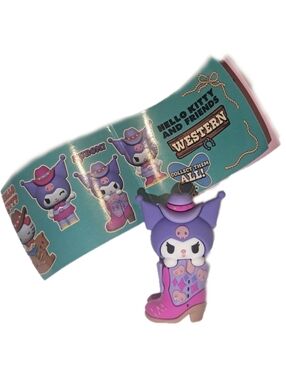 4/$15 🌻 Kuromi Western Boot Charm Mini Figure Purple & Pink